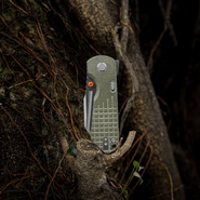 Vosteed Hedgehog S35VN Satin &amp; Brushed,Olive Green Micarta - KNIFESTOCK