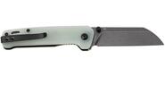 QPS Penguin V2 D2, schwarzer Stonewash, Griff: Jade G10 QS130V2-G2 - KNIFESTOCK