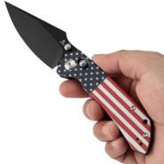 Tenable Knives Fenrir Black Stonewashed Nitro V, Jade G10 amerikai zászlóval T103 - KNIFESTOCK