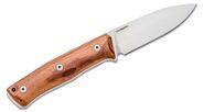 Lionsteel Fixed Blade SLEIPNER satin Santos wood handle, leather sheath B35 ST - KNIFESTOCK