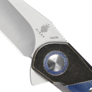 Kizer Comet Liner Lock Knife Brass &amp; Blue Micarta - V3614C2 - KNIFESTOCK