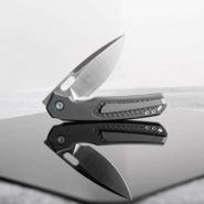 Vosteed Psyop Elmax Satin Gray Titanium A2202 - KNIFESTOCK