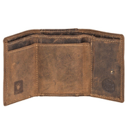 GreenBurry Vintage Leather Wallet Antique brown 9x7cm - KNIFESTOCK