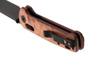 QPS Penguin Glyde 14C28N, nero, Manico: G10 con lamina di rame QS130GL-F2 - KNIFESTOCK