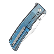 Kansept knives Bison Satin CPM S35VN Blå Anodiserad Titan med Frag Mönster K1 - KNIFESTOCK