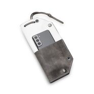 MKM EDC VALET TRAY – FOLDABLE, GREY/WHITE 100% VEGETABLE TANNED LEATHER IN TUSCANY MK VTF-1 - KNIFESTOCK
