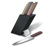 VICTORINOX Swiss Modern Cutlery Block Black, filled with 6 knives 6.7186.66 - KNIFESTOCK