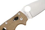 Spyderco Manix 2 Brown Canvas Micarta CPM CRU-WEAR Reveal 14 C101MPCW2 - KNIFESTOCK