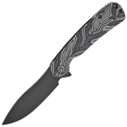 Petrified Fish PFE14 Rogue Black Stonewashed 154CM White Gmascus G10 PFE14WDMW - KNIFESTOCK