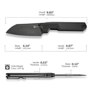 CIVIVI Black G10 HandleBlack Stonewashed 14C28N BladeNested Liner Lock C23008- - KNIFESTOCK