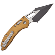 Microtech Stitch - RAM-LOKTM S/E Fluted Tan Partial Serrated 169RL-2FLTA - KNIFESTOCK