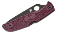 Spyderco C10BGBKP SP ENDURA 4 BURGUNDY LIGHTWEIGHT CTS-PD#1 BLACK BLADE PLAINEDGE - KNIFESTOCK