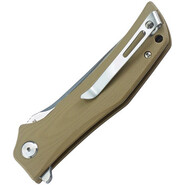 BESTECH SCImitar D2, Stone Wash+Satin, Beige G10 BG05C-1 - KNIFESTOCK