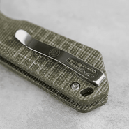 Vosteed Hedgehog S35VN Satin &amp; Brushed,Olive Green Micarta - KNIFESTOCK