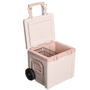 Stanley Pasívny chladiaci box The Easy-Carry Outdoor Wheeled Cooler 47L Rose Quartz - KNIFESTOCK