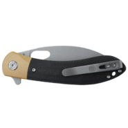 Vosteed Nightshade Elmax Stonewash Black Micarta &amp; Brass Bolster NSK002 - KNIFESTOCK