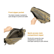 Magforce Sketch Messenger Bag L Black #6013B - KNIFESTOCK