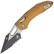 Microtech Stitch - RAM-LOKTM S/E Fluted Tan Partial Serrated 169RL-2FLTA - KNIFESTOCK