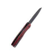 KUBEY Master Chief Folding Knife, AUS-10 Blade, Red/Black Damascus G10 Handle KU358A - KNIFESTOCK