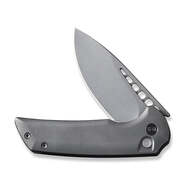 WE Mini Malice Gray Titanium Handle Gray Stonewashed CPM 20CV Blade WE054BL-2 - KNIFESTOCK