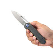 Kubey Royal Frame Lock EDC Pocket Knife Front Flipper Flame 6AL4V Titanium Handle KB321N - KNIFESTOCK