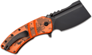 Kansept XL Korvid Black Stonewashed 154CM Orange and Camouflage G10 T1030B3 - KNIFESTOCK