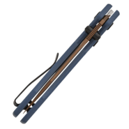 Vosteed Raccoon(TLL&amp;Lame Bowie) 14C28N Copper Dune G10 Bleu Foncé A2909 - KNIFESTOCK