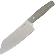 Giant Mouse Santoku Green Canvas  / Satin Nitro B Blade GM-KITCHEN-SANTOKU - KNIFESTOCK