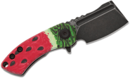 Kansept Mini Korvid Black Stonewashed 154CM Jade G10 with Watermelon Print T3030C1 - KNIFESTOCK