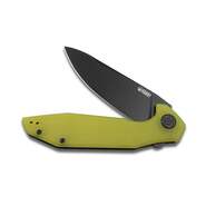 KUBEY Nova Liner Lock Flipper Folding Pocket Knife Yellow G10 Handle KU117C - KNIFESTOCK