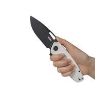 KUBEY Tityus Liner Lock Flipper Folding Knife Ivory G10 Handle KU322H - KNIFESTOCK