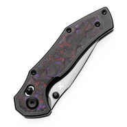 Kansept Apollo Mirror DLC CPM S35VN Blackwash Titanium, Purple Fatcarbon Crossbar lock K2107V4 - KNIFESTOCK