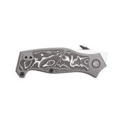 DC BLADES VENDETTA Stonewashed, Silver Foil, Carbon Fiber Inlay - KNIFESTOCK