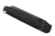 MKM MIURA – CPM Magnacut DSW bld - SOLID Black Alu hdl, BUTTON LOCK - REV. S/S CLIP MK MI-ABKB - KNIFESTOCK