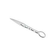 KUBEY Kunai Stonewashed 14C28N Blade Skeletonized HandleKydex Sheath with a Tek-Lok KU401 - KNIFESTOCK