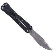 BLACK FOX Balisong, Lame 440 Satinée, Manches G10, BF-501 - KNIFESTOCK