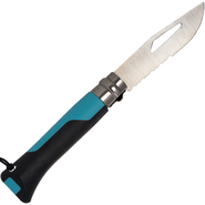 Opinel nůž N08 inox OUTDOOR PLASTIC modrý 254268 8,2 cm - KNIFESTOCK