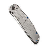 WE Shadowfire Gray Titanium Handle Hand Polished Satin CPM 20CV Blade WE22035-2 - KNIFESTOCK