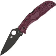 Spyderco C243BGBKP SP ENDELA BURGUNDY LIGHTWEIGHT CTS-PD#1 BLACK BLADE PLAINEDGE - KNIFESTOCK