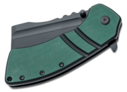 Kansept XL Korvid Black TiCn Coated 154CM Green and Black G10 Handle T1030A1 - KNIFESTOCK