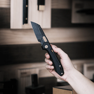 Vosteed RSKAOS M390 Černý Stonewash Sheepsfoot Titan MHET3 - KNIFESTOCK