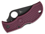 Spyderco MANBUG BURGUNDY LIGHTWEIGHT CTS-PD#1 BLACK BLADE PLAINEDGE - KNIFESTOCK