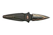 Fox Knives FOX/ANARCNIDE SATURN Folding Knife Carbon Copper Damascus Blade,Titanium PVD Handle - KNIFESTOCK