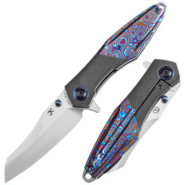 KANSEPT Mistaken Satin CPM 20CV, Black Stonewashed Titanium with Timascus Handles K1053A3 - KNIFESTOCK