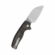 QSP Knife Chefmaster Pocket knife Blade:14C28N, satin, brown micarta, Linerlock QS163-C1 - KNIFESTOCK