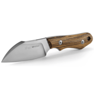Viper HANDY2 Sheepfoot Satin M390, Bocote Wood, Leather Sheath VT4048BC - KNIFESTOCK
