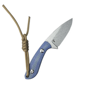 Kubey Bloom Fixed Blade Knife Blue Micarta Handle 2.60&quot; Beadblast 14C28N Blade KU411B - KNIFESTOCK