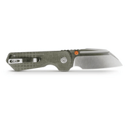 Vosteed Hedgehog S35VN Satin &amp; Brushed,Olive Green Micarta - KNIFESTOCK