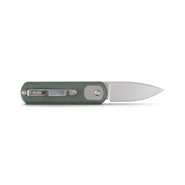 Vosteed Corgi Pup 14C28N Stonewash Green Micarta A0720 - KNIFESTOCK