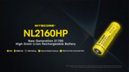 Nitecore NL2160 21700 Rechargeable Li-ion Battery – 6000mAh - KNIFESTOCK